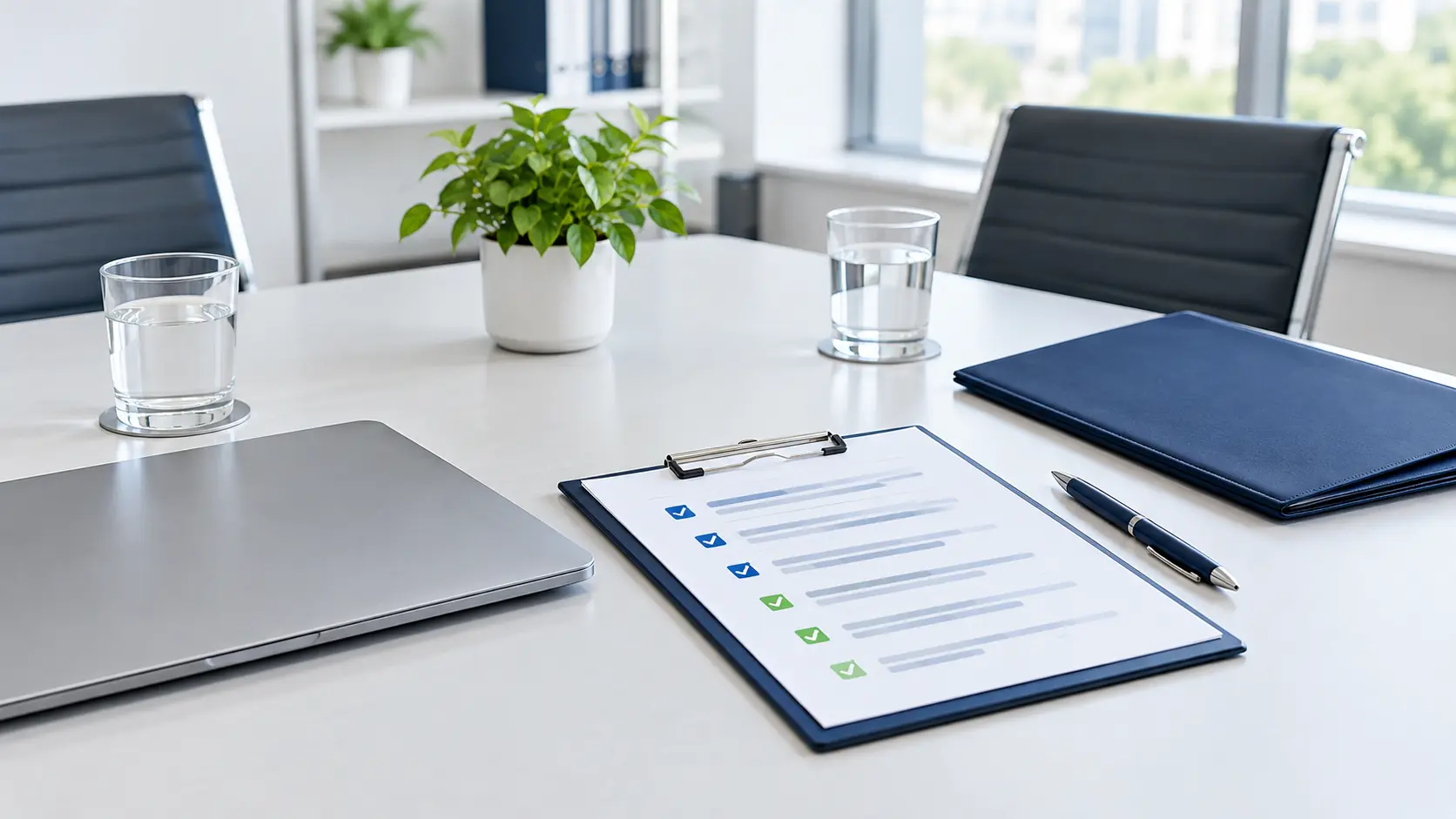 A business owner reviewing an agency proposal checklist